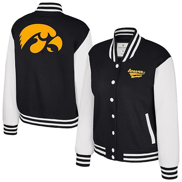 Women's Colosseum Black Iowa Hawkeyes French Baguette Full Snap
