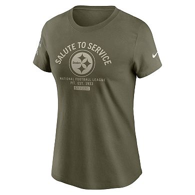 Women's Nike Olive Pittsburgh Steelers 2025 Salute to Service Sideline T-Shirt