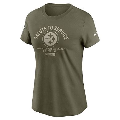 Women's Nike Olive Pittsburgh Steelers 2025 Salute to Service Sideline T-Shirt