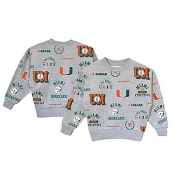 Girls Youth Gameday Couture Gray Miami Hurricanes Always On Repeat Pullover Sweatshirt