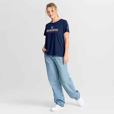 Women's Fanatics Navy New York Rangers Authentic Pro Rink Tech T-Shirt