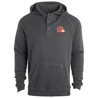 Men's Dunbrooke Gray Cleveland Browns Montana Raglan Thermal Hoodie