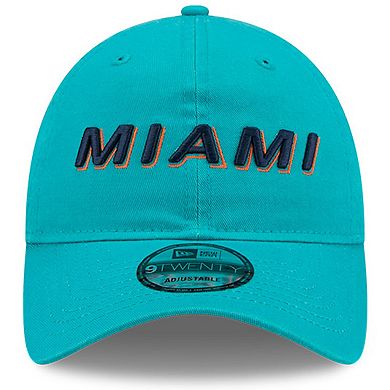 Men's New Era Aqua Miami Dolphins 2025 Rivalries Collection Team 9TWENTY Adjustable Hat