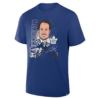 Men's Fanatics Auston Matthews Blue Toronto Maple Leafs Caricature Player T-Shirt