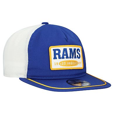 Men's New Era Royal/White Los Angeles Rams Patch 19TWENTY Adjustable Hat