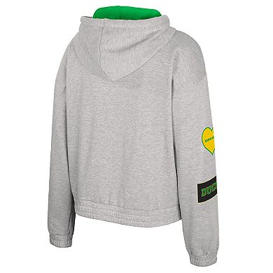 Women's Colosseum Gray Oregon Ducks Alfie Full-Zip Hoodie Jacket