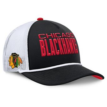 Men's Fanatics Black/White Chicago Blackhawks Authentic Pro Rink A-Frame Adjustable Hat