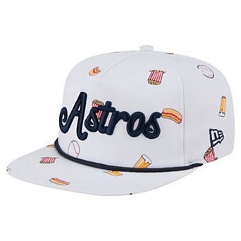 Men's New Era White Houston Astros Team Cheer Rope 19TWENTY Adjustable Hat