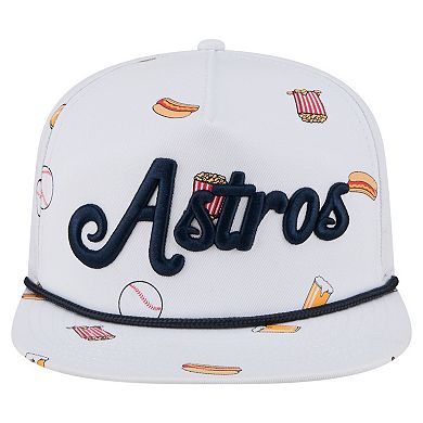 Men's New Era White Houston Astros Team Cheer Rope 19TWENTY Adjustable Hat