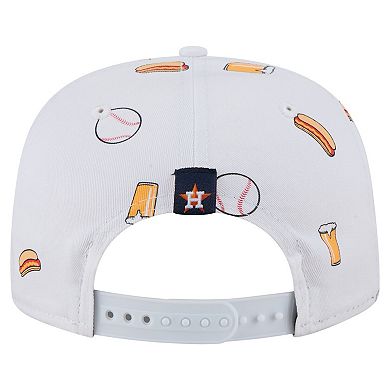 Men's New Era White Houston Astros Team Cheer Rope 19TWENTY Adjustable Hat