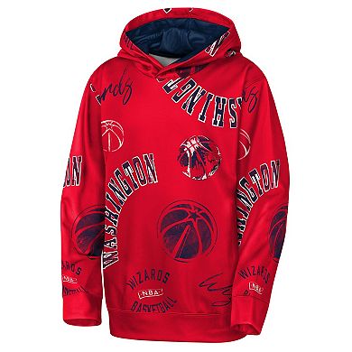 Youth Outerstuff Red Washington Wizards Moving Violation Hoodie