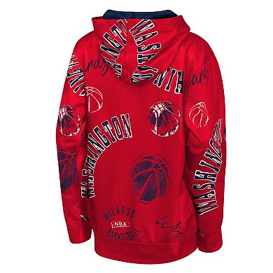 Youth Outerstuff Red Washington Wizards Moving Violation Hoodie