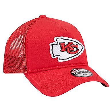Toddler New Era Red Kansas City Chiefs Main 9FORTY A-Frame Trucker Adjustable Hat