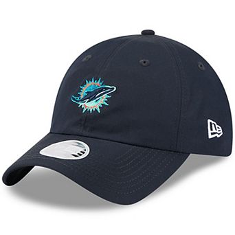 Women's New Era��Pitch Blue Miami Dolphins 2025 Rivalries Collection Pony Tail Adjustable Hat