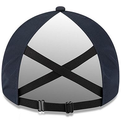 Women's New Era Pitch Blue Miami Dolphins 2025 Rivalries Collection Pony Tail Adjustable Hat