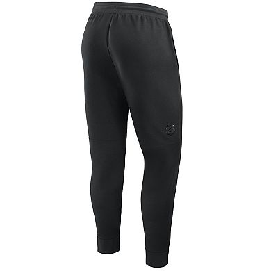 Men's Fanatics Black New York Rangers Authentic Pro Road Tri-Blend Joggers