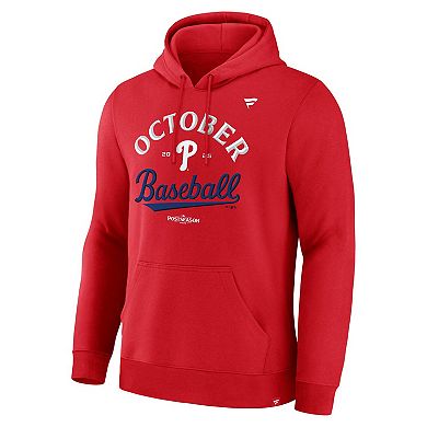 Men's Fanatics Red Philadelphia Phillies 2025 MLB Postseason Locker Room Hoodie