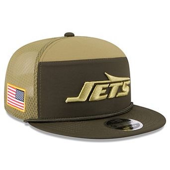 Men's New Era Dark Green New York Jets 2025 Salute to Service Split Panel 9FIFTY Snapback Hat