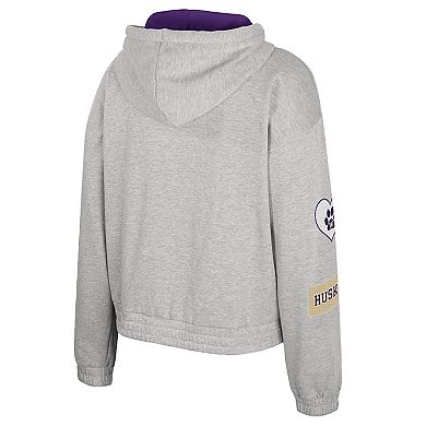 Women's Colosseum Gray Washington Huskies Alfie Full-Zip Hoodie Jacket