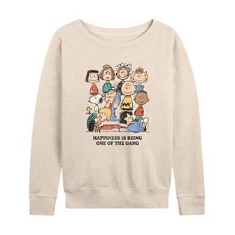 Women's Peanuts One Of The Gang French Terry Long Sleeve Tee