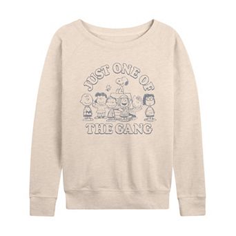 Women's Peanuts Just One Of The Gang French Terry Long Sleeve Tee