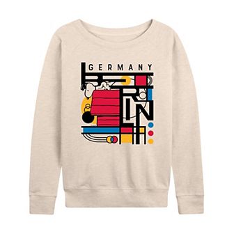 Women's Peanuts Snoopy Berlin Germany Bauhaus French Terry Long Sleeve Tee