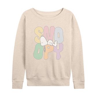 Women's Peanuts Snoopy French Terry Long Sleeve Tee