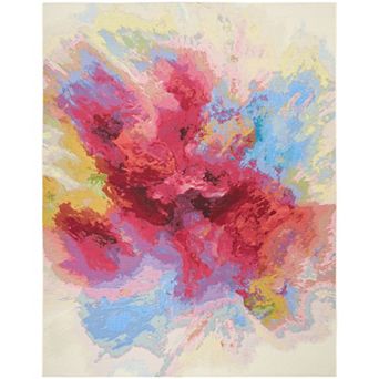 Nourison Color Splash Abstract Indoor/Outdoor Flatweave Rug