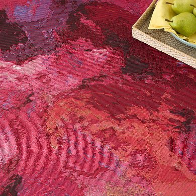Nourison Color Splash Abstract Indoor/Outdoor Flatweave Rug