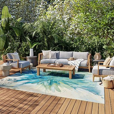 Nourison Color Splash Modern Indoor/Outdoor Flatweave Rug