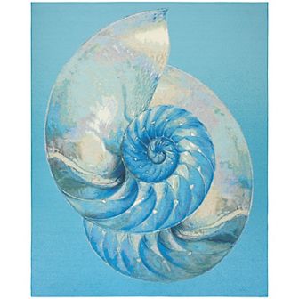 Nourison Color Splash Seashell Indoor/Outdoor Flatweave Rug