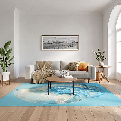Nourison Color Splash Seashell Indoor/Outdoor Flatweave Rug