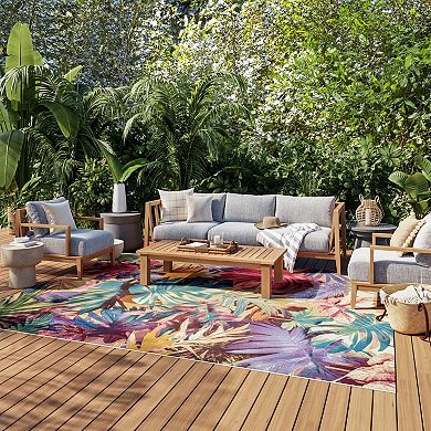 Nourison Color Splash Tropical Indoor/Outdoor Flatweave Rug