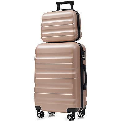 Merax 6-Piece ABS Hardshell Luggage Set - Lightweight & Durable Suitcases with Dual Spinner Wheels