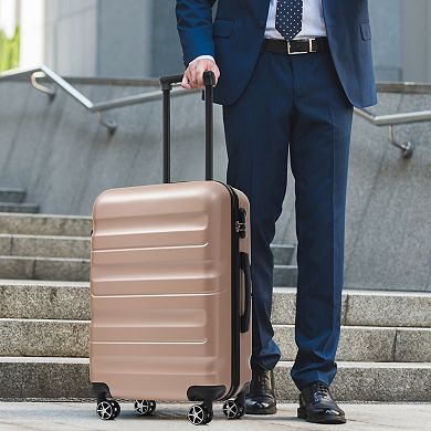 Merax 6-Piece ABS Hardshell Luggage Set - Lightweight & Durable Suitcases with Dual Spinner Wheels