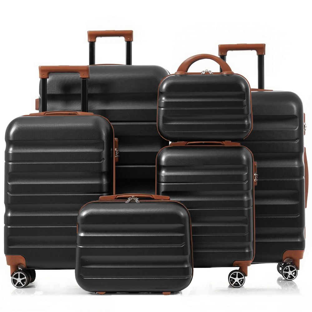 Merax 6-Piece ABS Hardshell Luggage Set - Lightweight & Durable