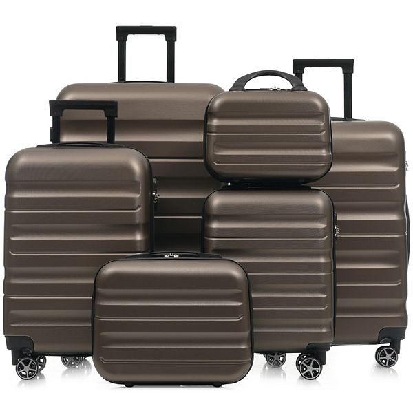 Merax 6-Piece ABS Hardshell Luggage Set - Lightweight & Durable
