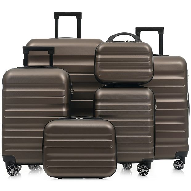 Merax 6-Piece ABS Hardshell Luggage Set - Lightweight & Durable