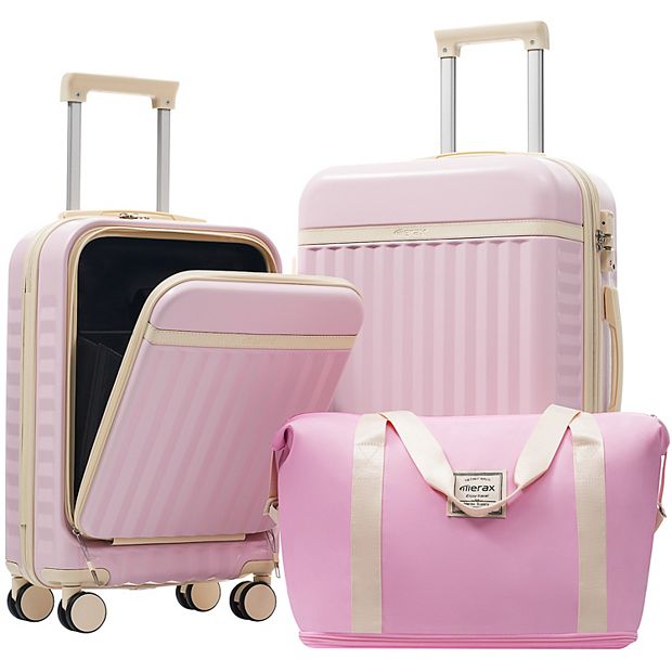 ラックスマンA803クロスオーバー Merax Front Opening Luggage Set 3 Piece, Hardside Carry on