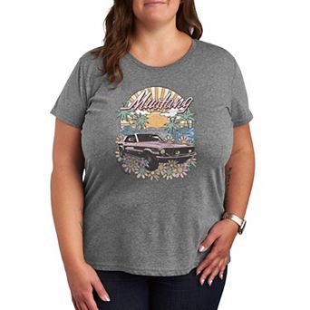 Plus Size Ford Mustang Tropical Vintage Graphic Tee