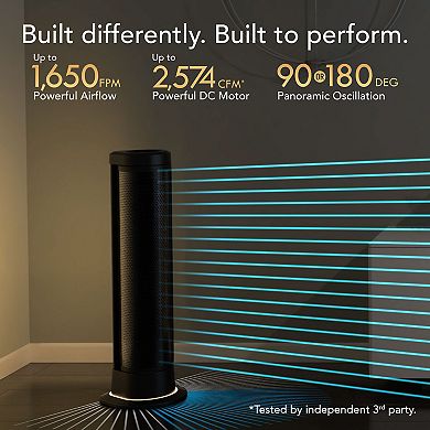 Vornado ARA Oscillating Tower Fan with Ambient Light