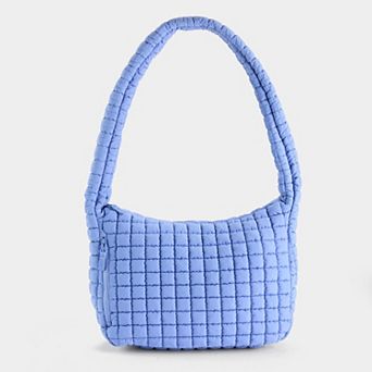 FLX Zipper Pocket Waffle Patterned Shoulder Bag