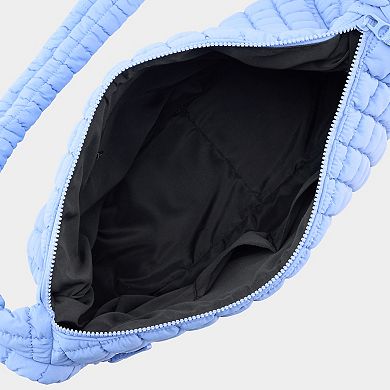 FLX Zipper Pocket Waffle Patterned Shoulder Bag