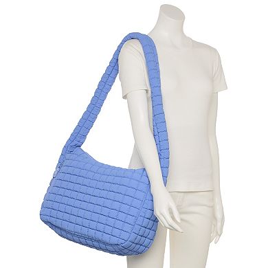 FLX Zipper Pocket Waffle Patterned Shoulder Bag