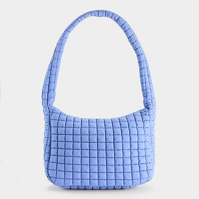 FLX Zipper Pocket Waffle Patterned Shoulder Bag