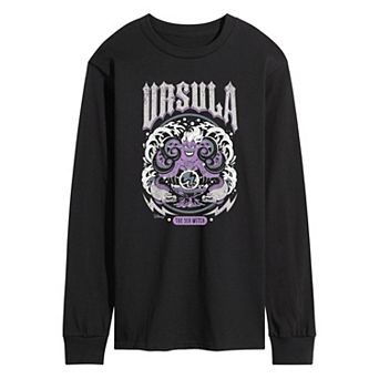 Men's Disney's Ursula The Sea Witch Long Sleeve Graphic Tee