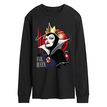 Men's Disney's Evil Queen Portrait Long Sleeve Graphic Tee