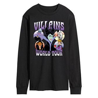 Men's Disney Villains World Tour Long Sleeve Graphic Tee