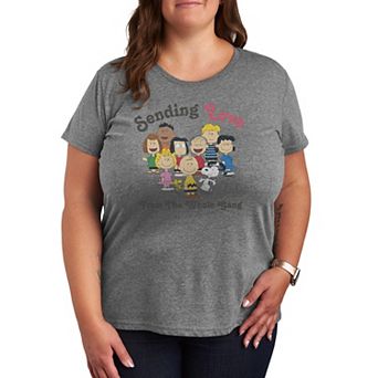 Plus Size Peanuts Sending Love From The Whole Gang Graphic Tee