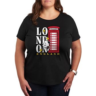 Plus Size Peanuts London England Graphic Tee